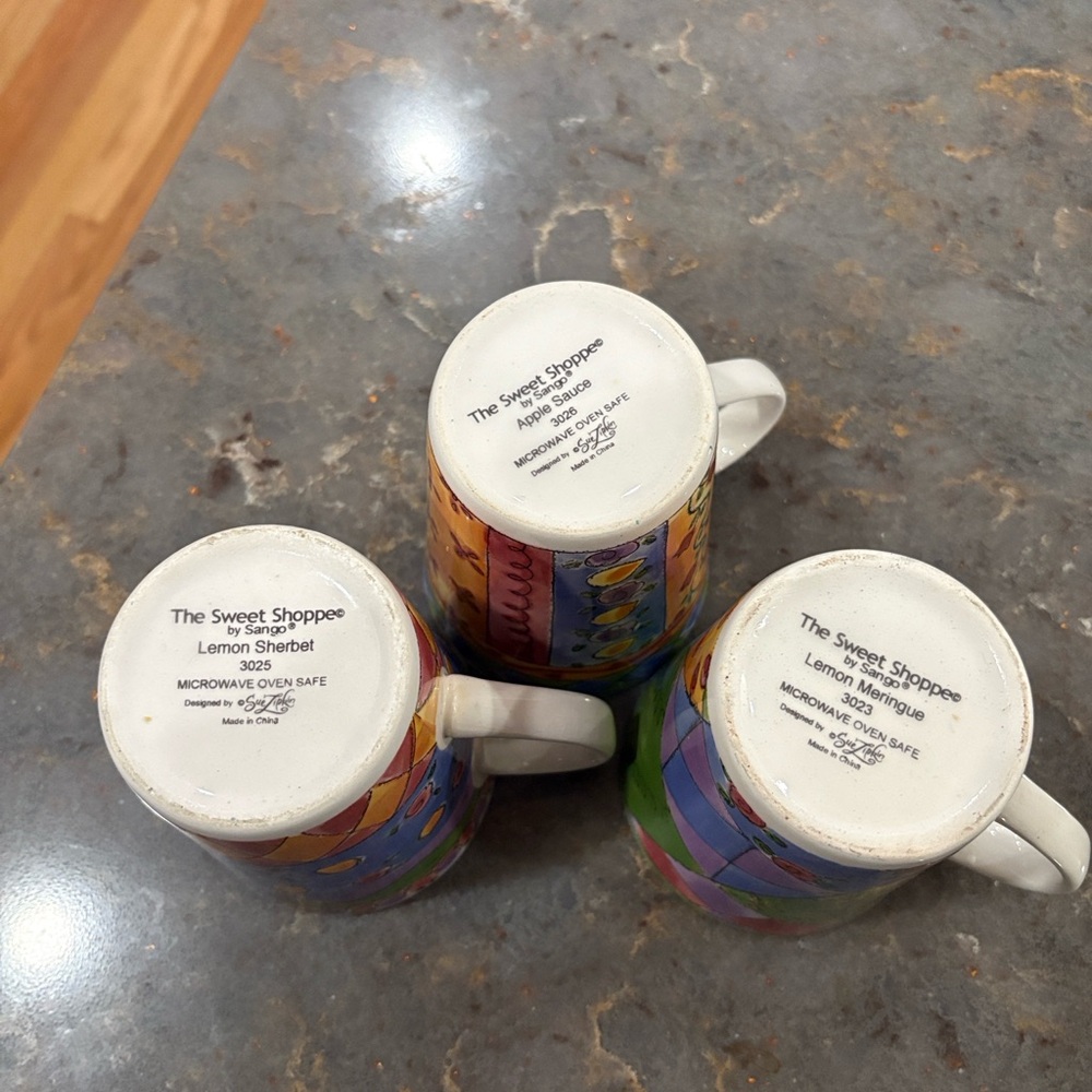 Sango Multicolor Patterned Cups - Picture 2 of 2